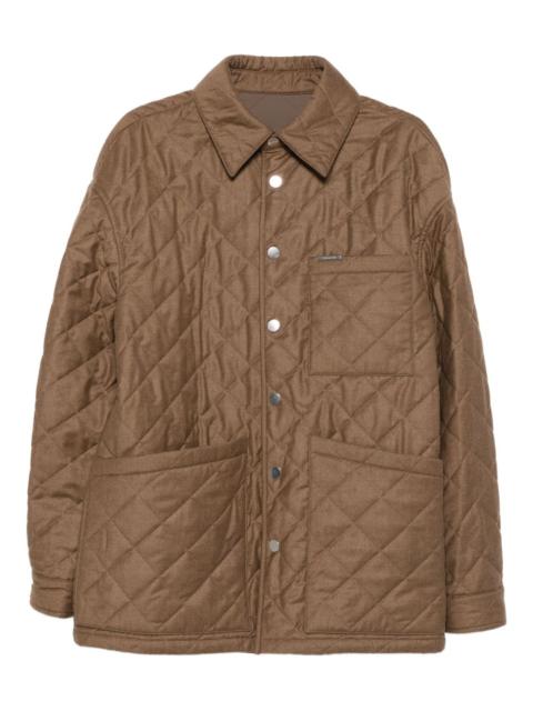 quilted diamond-pattern jacket