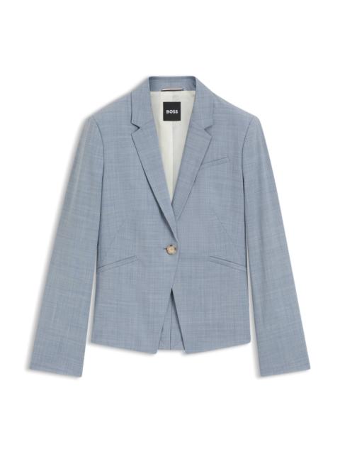 MELANGE SLIM-FIT BLAZER IN VIRGIN WOOL