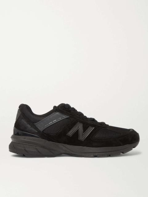 M990v5 Rubber-Trimmed Suede and Mesh Sneakers