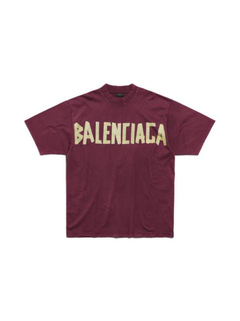 Tape Type T-shirt Medium Fit in Dark Red