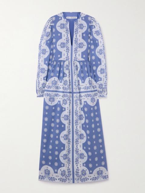 Winifred Printed Cotton-voile Midi Dress