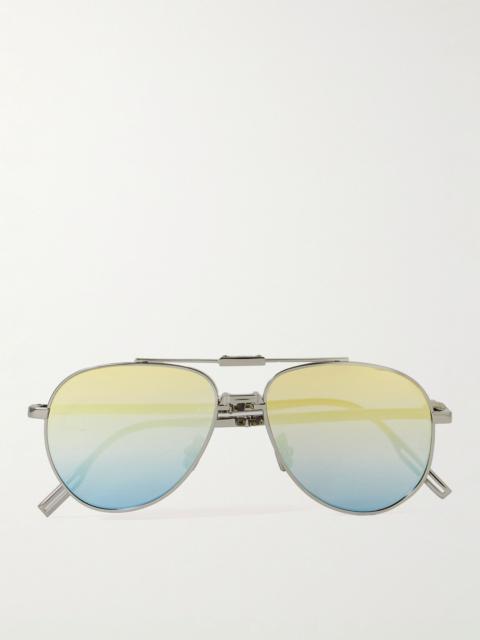 Dior90 A1U Aviator-Style Silver-Tone Sunglasses Silver