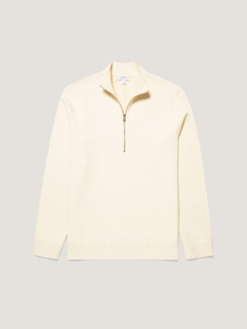 Undyed Half Zip Loopback Sweatshirt