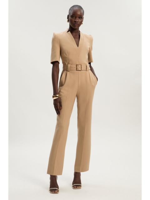 Tall Structured Crepe Forever Belted Jumpsuit