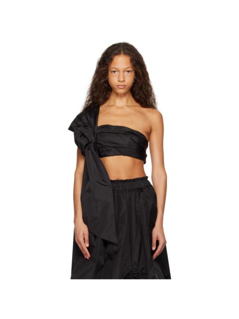 Black Pressed Rose Blouse