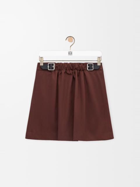 Belted skirt in cotton and silk