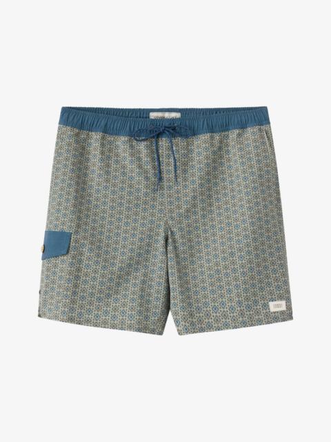 Hermosa Retro 17" Elastic Waist Swim Trunks