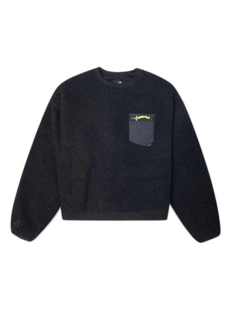 (WMNS) Converse Loose Short Sweater 'Black' 10020289-A02