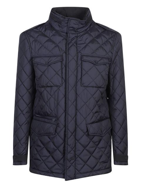 quilted flap-pocket puffer jacket
