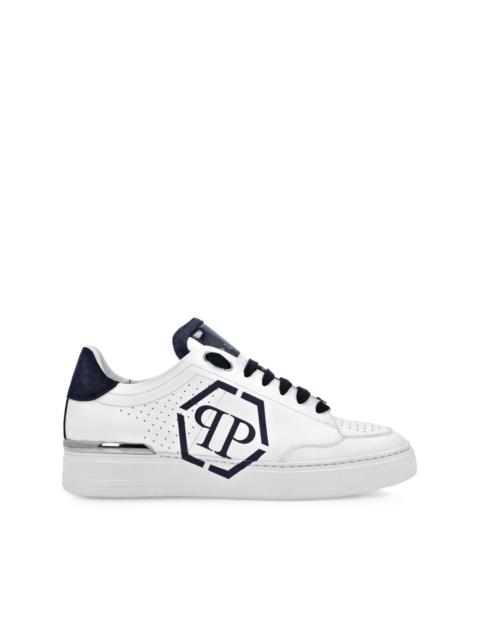 Hexagon leather sneakers