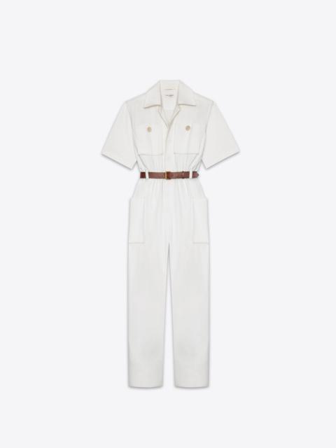 jumpsuit in cotton gabardine