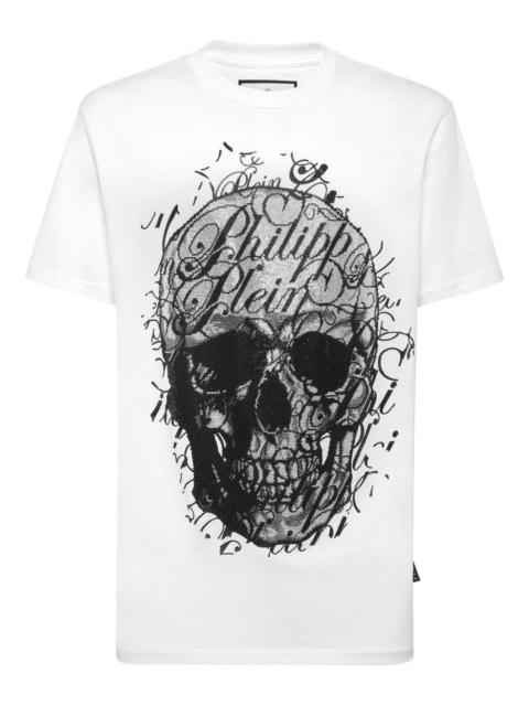 Skull Coursive-embellished T-shirt