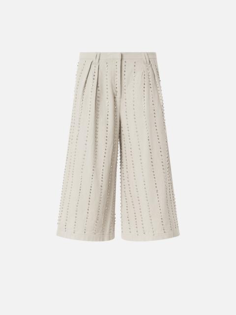 BERMUDA SHORTS WITH JEWEL STRIPES