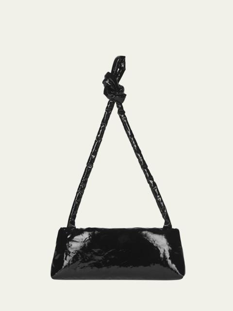 Knot Padded Oil-Coated Shoulder Bag