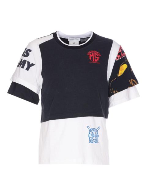 layered printed T-shirt