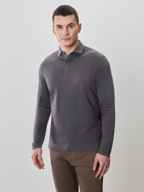 The Barakett Long Sleeve Herringbone Polo
