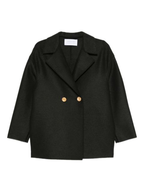 virgin-wool double-breasted coat