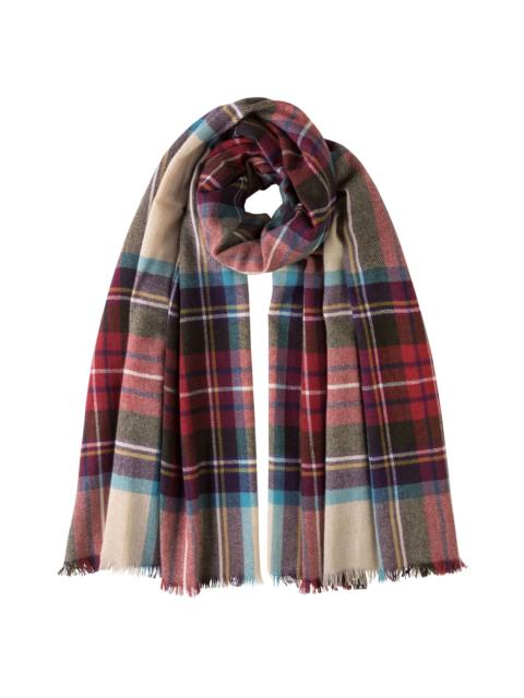 Lightweight Cashmere Hessian Dress Stewart Tartan Stole