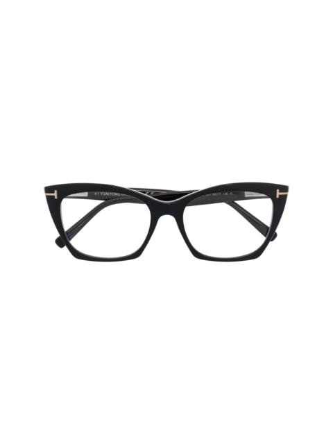 logo-plaque cat-eye glasses