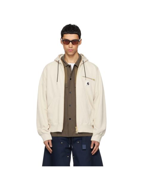 Off-White Carhartt WIP Edition Cotton Jersey Hoodie