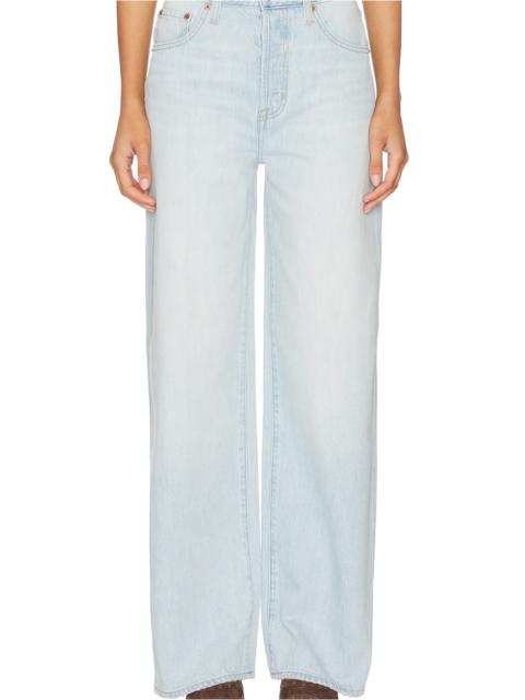 Tate High Rise Bowed Wide Leg Jeans
