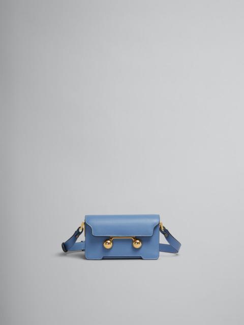 BLUE LEATHER TRUNKAROO MINI SHOULDER BAG