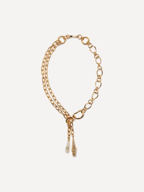 Gold-Plated Spiral Shell Chain Necklace