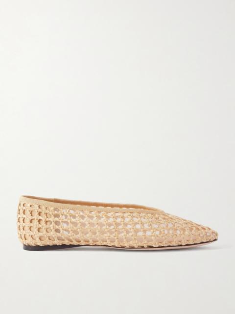 Emery Crocheted Raffia Ballet Flats