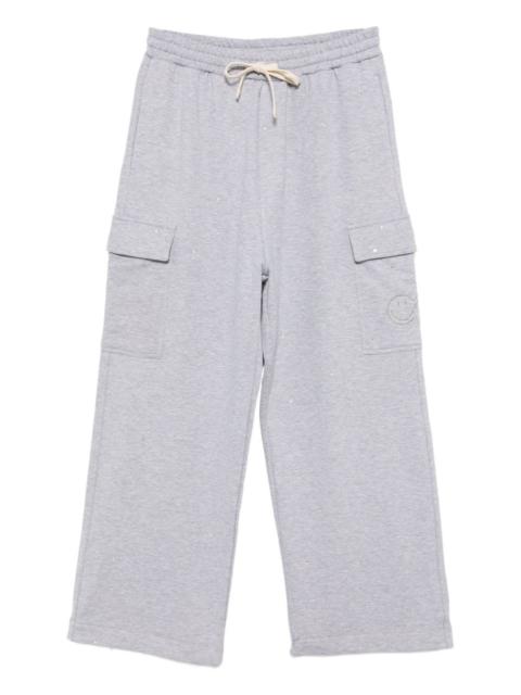 rhinestone-embellished cotton pants