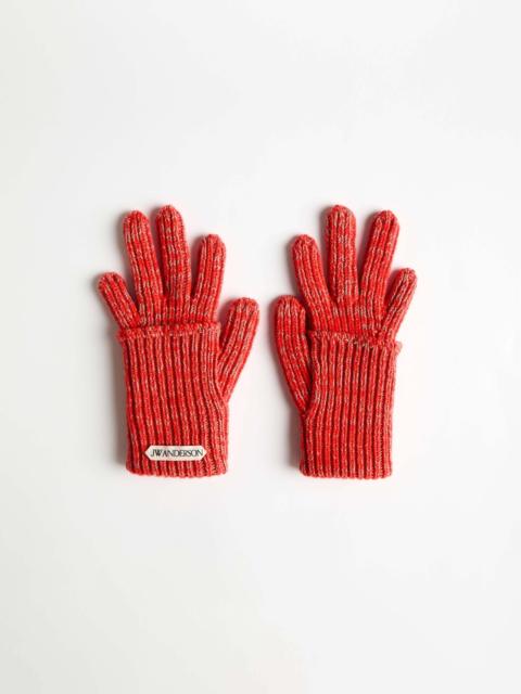 MOULINE GLOVES IN NEON ORANGE