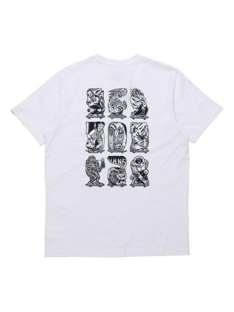 Men's Vans Asian Artist Crossover Series Pattern Printing Short Sleeve White VN0A4P5FWHT