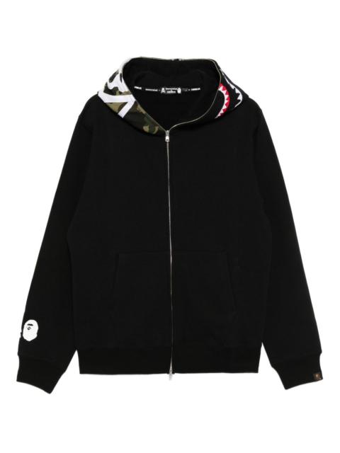 x Bape panel hoodie