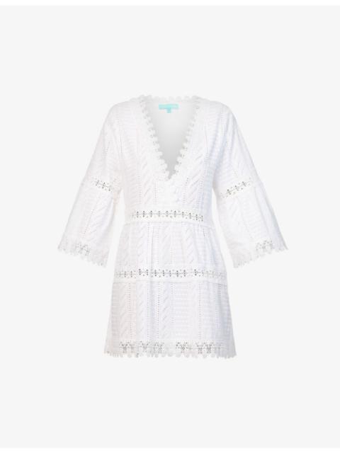 Victoria semi-sheer cotton cover-up
