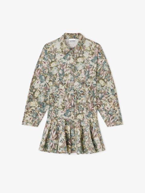 TAPESTRY FLORAL SHIRT DRESS