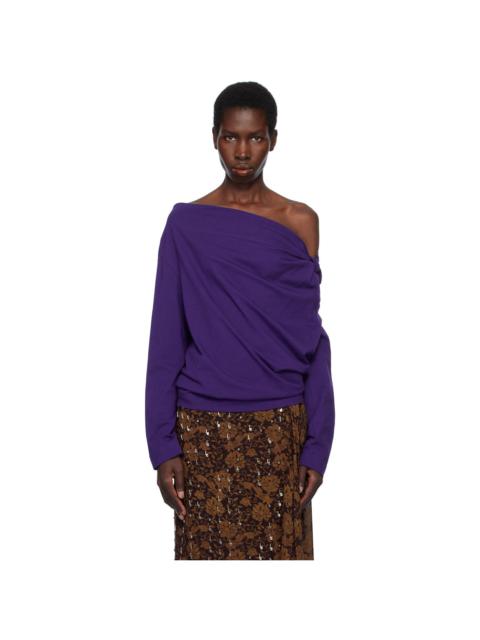 Purple Off-Shoulder Top