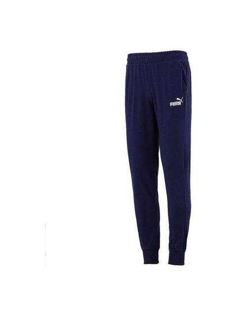 PUMA Essentials Logo Sweatpants 'Navy White' 588716-06