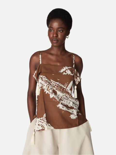 Italian Postcard Silk Top