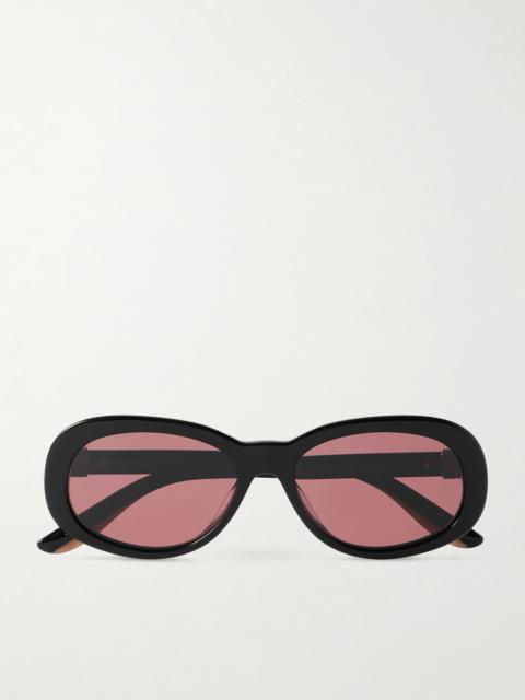 Claire Round-frame Embellished Acetate Sunglasses