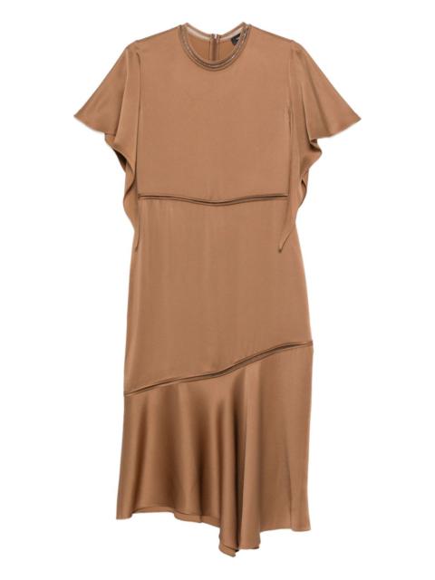 gathered-detail midi dress
