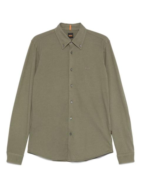 logo-embroidered shirt