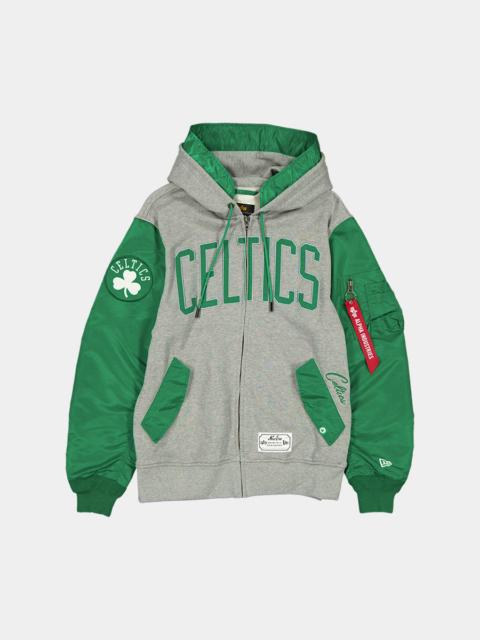 BOSTON CELTICS X ALPHA X NEW ERA MA-1 ZIP UP HOODIE