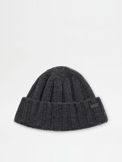 CASHMERE BLED BEANIE - GREY