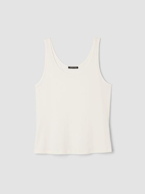 Stretch Silk Jersey Scoop Neck Tank