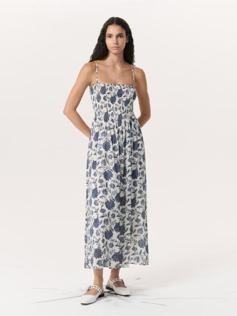Hallie Floral Cotton-Silk Maxi Dress