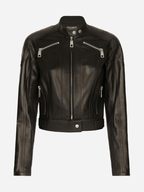 Nappa leather biker jacket