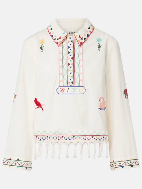 Ludmilla embroidered cotton top