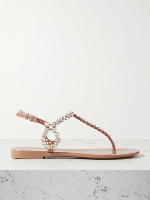 Almost Bare Crystal-embellished Pvc Sandals