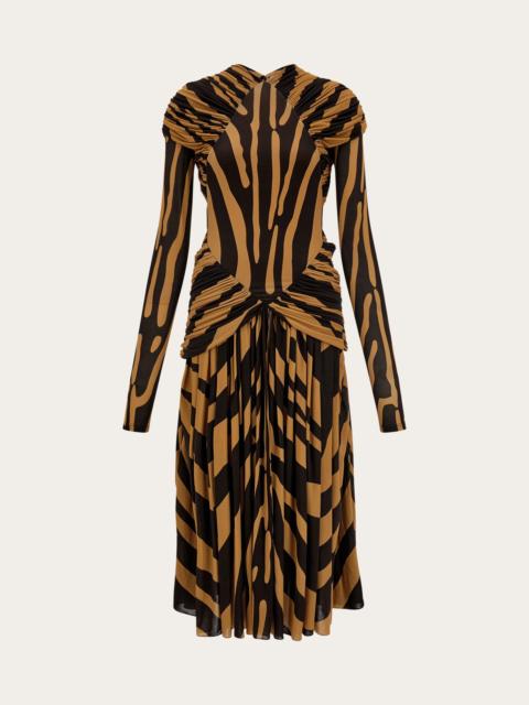 Jersey dress with ruched detail