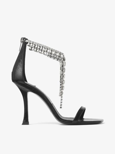 Verity Sandal 100
Black Vintage Metallic Leather Sandals
