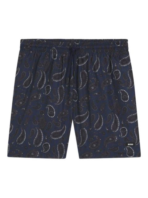 paisley-print swim shorts